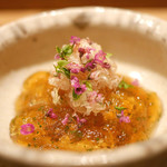 虎白 - 「冷物」千葉県竹岡の太刀魚、ジュレ掛け　2016年5月