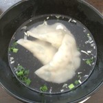 寅蔵 - 161021鶏肉と青菜の水餃子(日替り副菜)