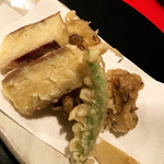 たき八 - さつま芋と舞茸の天ぷら