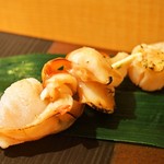 鮨 大照 - ホッキ貝 串焼き（2016年9月：4回目訪問）