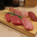 まぐろや 石亭 - 料理写真:究極まぐろ七貫握り☆