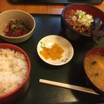 しなのまち山水 - 161021東京　しなのまち山水　とり煮込み定食850円