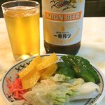 龍朋 - ビール瓶と比較・・ちょいとつまむには・・多すぎ（笑）