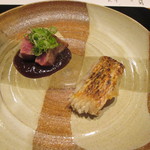 かま田 - ⑦焼物　甘鯛酒塩焼、阿波牛柚味噌