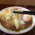 らあめん サンド - 2016年10月 らぁめんサンド 煮干しそば 麺アップ