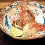 赤坂 詠月 - 淡路の鯛と銚子のかます、北海道のボタンエビ