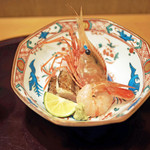 赤坂 詠月 - 淡路の鯛と銚子のかます、北海道のボタンエビ