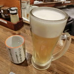しんぱち食堂 - 生ビール　スーパードライ150円（セット、定食を頼んだ方のみ）