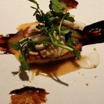 レストラン 間 - 穴子と里芋のテリーヌ  バルサミコソースと柚子味噌のアクセント