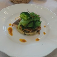 ラ・フェット - 本日のお魚料理(鯛とホタテとリゾット)