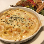 カフェ 英國屋 - 「クラムチャウダーのスパゲティグラタン」(ドリンク付き1100円)。