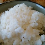 バンザイミネジィ - 美味しいご飯、炊き具合も少し硬めでいい感じ。