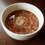 支那そば 無双庵 - 無双のつけ麺・辛シビ・中辛950円／平成28年10月