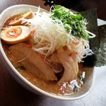 支那そば 無双庵 - 無双のＧそば・海老・生姜入り・ニンニク抜き・野菜増し990円／平成28年10月