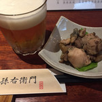 Magoemon - お通し&生ビール小310円