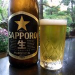 茶寮　ききょう - 今回は喉が渇いていたのでビールを飲みましたよ。ぷふぁ～、美味しい！！