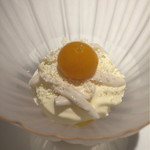 レストランエール - デザート　Desserts　カルボナーラに見立てて