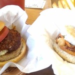 モスバーガー - モスライスバーガー海鮮かきあげ・モスバーガー ポテトSセット