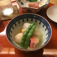 割烹 やました - 炊き合わせ（海老しんじょ・海老芋・大根・生麩・ゆば）