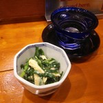 隠れ家Dinning　味杜 - 日本酒『南』、ニラ玉