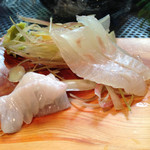 すきやばし次郎 豊洲店 - ヒラメ、エンガワ