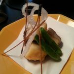 京相模 - 椎茸と海老しんじょ揚げ