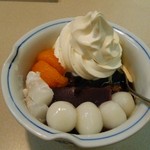 クリーム白玉あんみつ