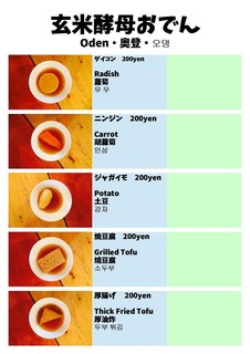 薬膳食堂ちゃぶ膳 - 玄米酵母スープの薬膳おでん