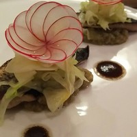 L'Octave Hayato KOBAYASHI - （2016/10  訪問）北海道産秋刀魚、オレンジ風味のウイキョウとラディッシュ。