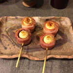 炭火焼鳥 なかお - うずらベーコン