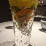 レストランエール - スペシャリテ：秋田県産の野菜をつかったパフェ