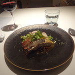 レストランエール - 魚料理：スズキ　キノコのソース