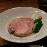 分とく山 - 【白河産清流豚】茹で豚、辛子醤油、白河産ブロッコリー　16.10月