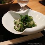 分とく山 - 【白河産きゅうり】胡瓜雑魚荏胡麻、酢の物　16.10月