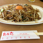 想夫恋 - 2016年10月23日  ビールセット（焼そば・瓶ビール小）1,130円 ＋ 生卵入り 50円