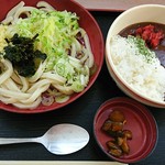 道の駅 富士吉田 軽食コーナー  - 吉田うどん（冷）ミニカレーセット