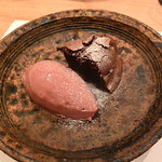 南海荘 - ガトーショコラ・無花果のジェラート