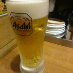 1ポンドのステーキハンバーグ タケル - ドリンク写真:2016年9月 生ビール(中) 420円