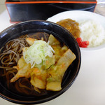 うどんそば たぬき - 料理写真:天ぷらそば、ミニカレー