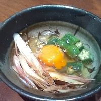 鳥茂 - ミョウガ、卵、おくら