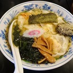 朔 - 海老塩ワンタン麺（880円）