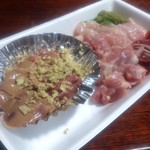 和田かしわ店 - ・鶏指し肝中心盛り合わせ 1000円