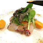 前菜：真鯛のカルパッチョ