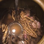趙楊 - 人参鴨堡/鴨肉のつぼ煮、朝鮮人参は栽培ではなく自生のもの