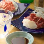 割烹・居酒屋 かざん - 熊本肥後馬刺しは最高だった。