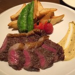 タイーム - 2016・9月　国産牛特上イチボの網焼きステーキ