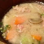 とんかつ いわい - 豚汁。更に美味しくなってます。（2016.10）