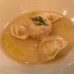 D'ORO - ラビオリ
      ・大分豊後水道の真鯛、オマールエビのトルテッリーニ 
      ・ズワイガニのラビオリヌーディーとそのコンソメのスープ仕立て 