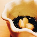鮨処 平野 - もずくと貝柱の酢の物!!