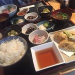 日本酒バル　Chintara - 2016.10訪問 レンコンはさみ揚げ定食